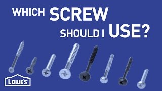 Which Screw Should I Use  DIY Basics [upl. by Htebasile]