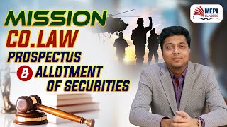 MISSION COLAW  Prospectus amp Allotment Of Securities  MEPL Mohit Agarwal [upl. by Gerge]