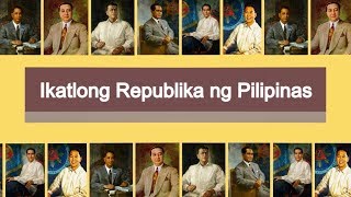 Mga Pangulo ng Ikatlong Republika ng Pilipinas Part I [upl. by Leunamme]