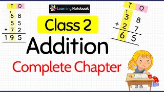 Class 2 Maths Addition Complete Chapter [upl. by Yojal]