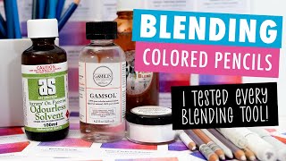 12 WAYS to Blend Colored Pencils Solvents Blending Pencils Gamsol  more [upl. by Rhea]