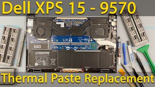 Dell XPS 15 9570 Disassembly fan cleaning and thermal paste replacement [upl. by Iramohs535]