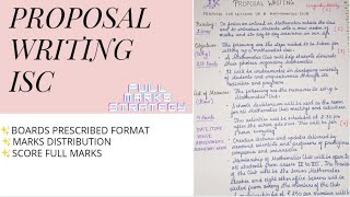 Proposal Writing  ISC English Class XI and XII  CISCE prescribed formatFull marks strategy2021 [upl. by Meares560]