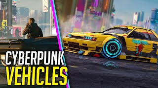 Cyberpunk 2077 Vehicles EXPLAINED Cyberpunk 2077 Cars Motorcycles Flying Cars amp Customization [upl. by Ynnel]