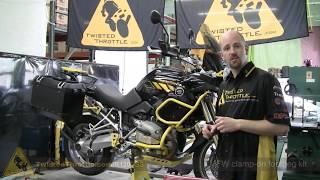 BMW R1200GS with Adventure Touring accessories  TwistedThrottlecom [upl. by Stillmann]