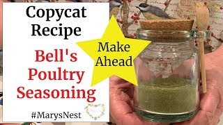 Homemade Poultry Seasoning Recipe  Bells Turkey Seasoning Copycat Recipe [upl. by Atibat]