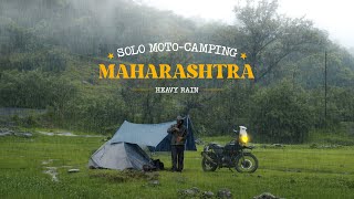 Solo Camping in heavy rain  Maharashtra monsoon camping  Ep02 monsoon [upl. by Ariada]