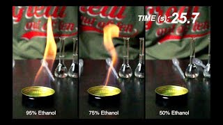 Ethanol vs Methanol Burn Rate vs Concentration [upl. by Merp]