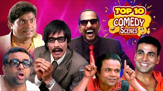 Top 10 Hindi Comedy Scenes  Paresh Rawal  Akshay Kumar Arshad Warsi  Johnny Lever  Rajpal Yadav [upl. by Yanrahs]