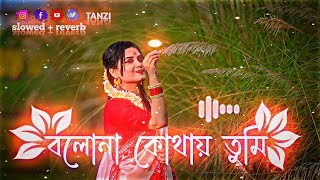 বলোনা কোথায় তুমি  Bolona Kothai Tumi  Bangla Slowed  Reverb [upl. by Satterlee489]