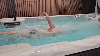 Wellis Swim Spa  Swimming Demo [upl. by Marmaduke]