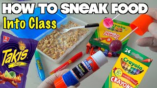 5 Simple Ways To Sneak Food Into Class When Youre Hungry  School Hacks For Kids HOW TO HACK [upl. by Artemas]