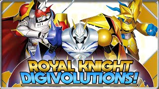 What Are Digimons Royal Knights FULL Evolution Lines [upl. by Dlopoel98]