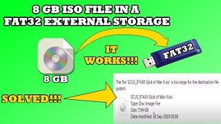 How To Fit Large ISO file into FAT32 Storage [upl. by Aztilay]