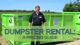 Dumpster Rental A Pricing Guide [upl. by Niryt326]