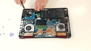 ASUS TUF Gaming FX505  disassembly and upgrade options [upl. by Saiasi90]