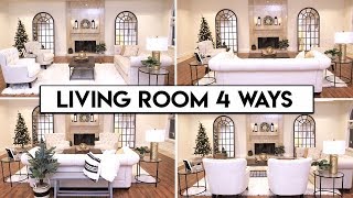 4 LIVING ROOM LAYOUT IDEAS  Easy Transformation [upl. by Shushan]