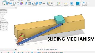 Slider Crank Mechanism  Fusion 360 assembly tutorial for beginners [upl. by Haynor]