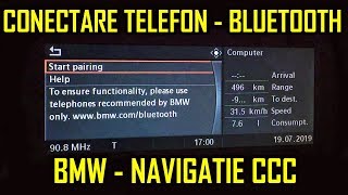 Conectare Telefon  Bluetooth Navigatie iDrive CCC Professional BMW [upl. by Perr]