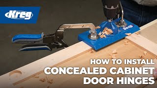 How To Install Concealed Cabinet Door Hinges [upl. by Yantruoc620]