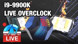 Live Delidded i99900K Overclocking w Lapped IHS [upl. by Sib]