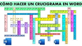 Cómo hacer un crucigrama en Word [upl. by Emmer421]