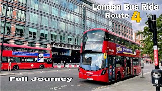 London Bus Ride 🇬🇧 Route 4  Archway Station to Blackfriars  Full Journey [upl. by Adolf408]