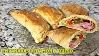 Como Hacer Empanadas de Jamon y Queso tipo hojaldre [upl. by Maxma235]