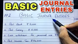 Basic Journal Entries by Saheb Academy  Class 11  BCOM  CA Foundation [upl. by Easlehc]