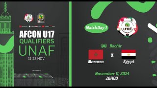 U17 AFCON 2025 Qualifiers  UNAF Maroc vs Egypte [upl. by Salahcin]