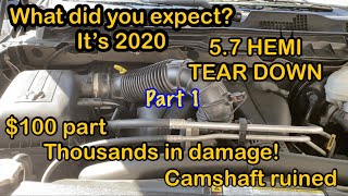 57 HEMI Camshaft and lifter replacement part 1 [upl. by Ailaht]