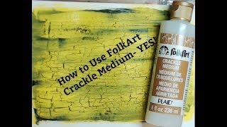 QUICKIEHow to Use FolkArt Crackle Medium YUMO [upl. by Leonor]