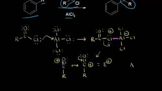 FriedelCrafts acylation  Aromatic Compounds  Organic chemistry  Khan Academy [upl. by Ledah]