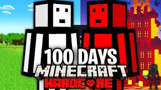 100 Days with my EVIL CLONE in Minecraft Hardcore [upl. by Belva]