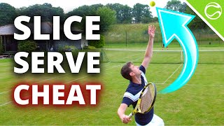 Tennis Slice Serve Cheat  Learn To Curve The Ball [upl. by Adalai]