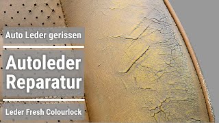 Autoleder Risse reparieren und aufbereiten  Leder Fresh Colourlock [upl. by Rehotsirk]