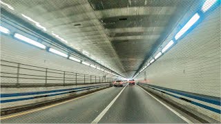 Hampton Roads Bridge Underwater Tunnel  Driving 4K  Norfolk  Virginia [upl. by Husain652]