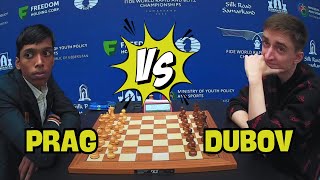 Praggnanandhaa vs Dubov Daniil  World Blitz Chess 2023  R7 [upl. by Eniksre181]