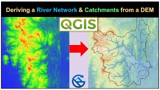 Deriving River Network amp Catchments from a DEM using QGIS [upl. by Celestina]