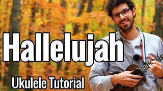 Hallelujah  Ukulele Tutorial With Picking Play Along [upl. by Simone49]