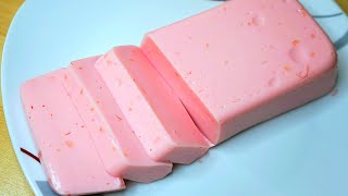 3 Ingredients Strawberry Jello Mousse  Jello Pudding Dessert  Jello Mousse Recipe [upl. by Delfine]