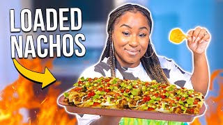 HOW TO MAKE LOADED NACHOS AT HOME [upl. by Amandi]