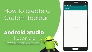 Create a Toolbar in android studio using Material Design  Toolbar Android  Android Toolbar [upl. by Ardis]