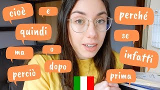 11 basic Italian linking words to boost your phrases CONNETTIVI LOGICI BASE DA SAPERE in italiano [upl. by Ettennod]