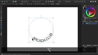 Affinity Designer  Text auf Pfad im Detail [upl. by Ellerrehc690]