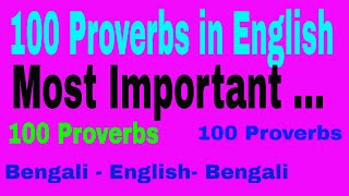 100 most important proverbs in EnglishBengali English [upl. by Noirb]