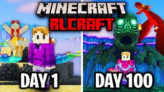 I Spent 100 Days in RLCraft amp Beat The Hardest Boss [upl. by Annaitsirk657]