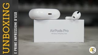 AirPods PRO UNBOXING e PRIME IMPRESSIONI [upl. by Neelyad]