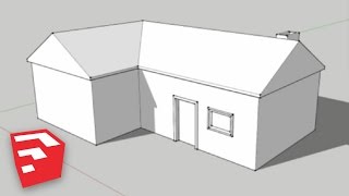 SketchUp 8 Lessons Making a Simple House [upl. by Bubalo547]