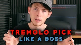 How To Tremolo Pick  Beginner Guitar Lesson [upl. by Elbas]